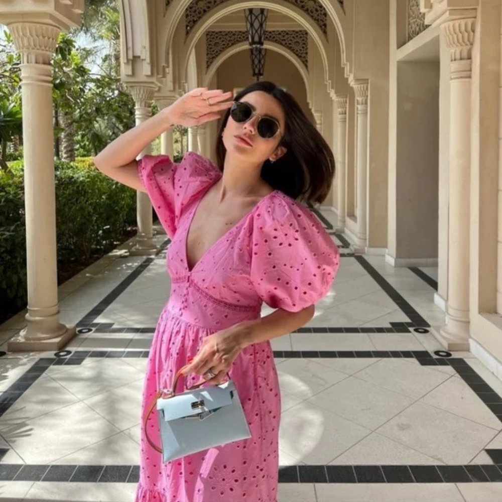 Zara Openwork Embroidered Dress - Picture 6 of 15